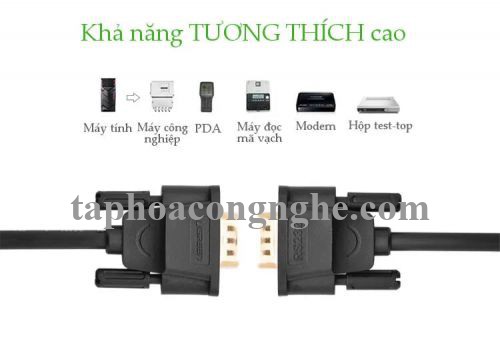 Ugreen 20148 5M màu Đen Cáp tín hiệu nối dài COM RS232 cao cấp DB101 30020148